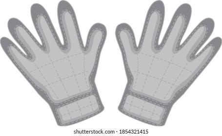 safety glove vector art and illustration
