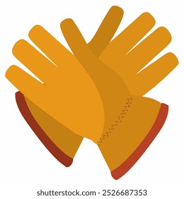 Safety gloves icon design. Work glove isolated on white background flat vector illustration.