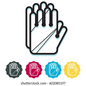 Safety Gloves Icon Illustration