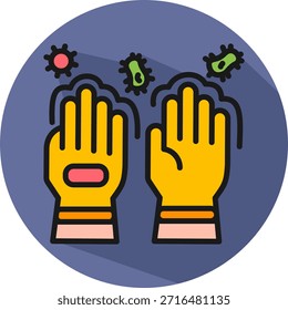 Guantes de seguridad Icon Ilustración vectorial isométrica