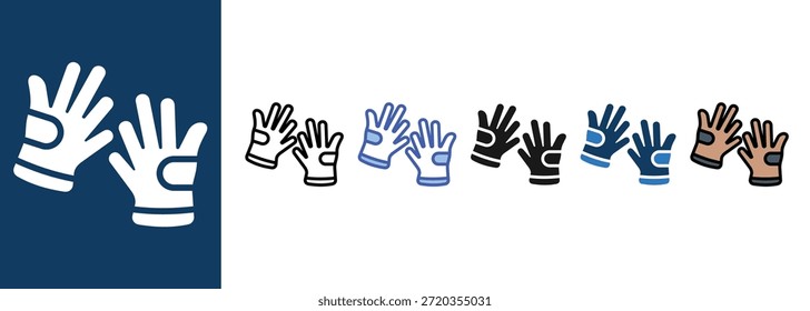 Safety Gloves   icon sets multi style collection

