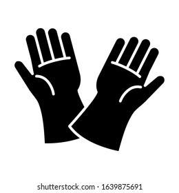 Safety gloves icon vector sign and symbol  on trendy design