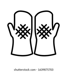 Safety gloves icon vector sign and symbol  on trendy design
