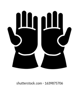 Safety gloves icon vector sign and symbol  on trendy design