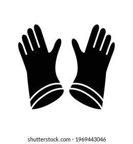 Safety Gloves For Industrial Icon Vector Sign And Symbols.