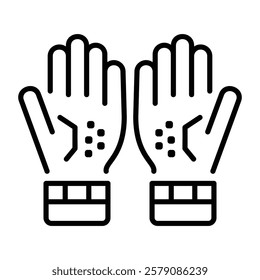 Safety gloves linear style icon 