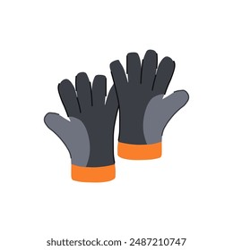 safety gloves welding cartoon. factory gas, production weld, spark arc safety gloves welding sign. isolated symbol vector illustration