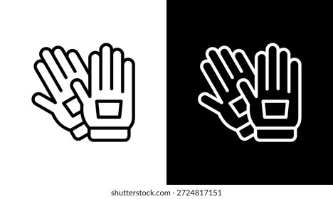 Guantes de seguridad Diseño de conjunto de iconos blancos