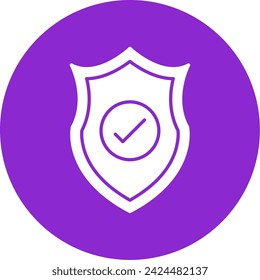 Safety Glyph Circle Style Icon