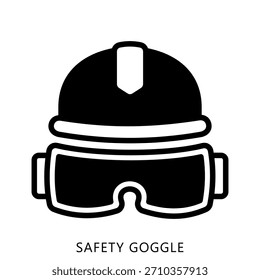 Ícone De Glifo De Óculos De Segurança Mini Ilustração, Use Para Conceito Moderno, Imprimir, Ui, Kit Ux, Web E Desenvolvimento De Aplicativos. Vetor Relacionado A Bombeiro, Resgate E Muito Mais