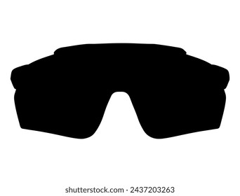 Safety goggle silhouette vector art, Safety glasses