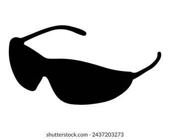 Safety goggle silhouette vector art, Safety glasses