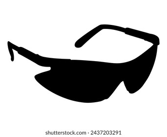 Safety goggle silhouette vector art, Safety glasses