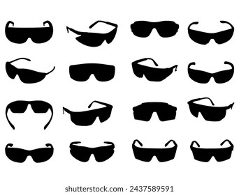 Safety goggle silhouette vector art