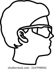 Icono vectorial de colores de gafas de seguridad