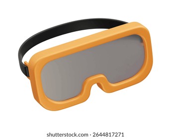 Safety goggles for eye protection icon 3d illustration rendering