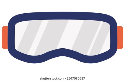 Safety goggles flat icon isolated on white background.