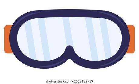 Safety goggles flat icon vector isolated on white background.