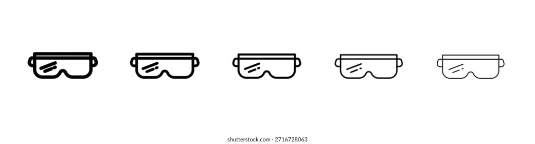 Diseño del icono de las gafas de seguridad, logotipo, App, interfaz de usuario. Ilustración vectorial, EPS