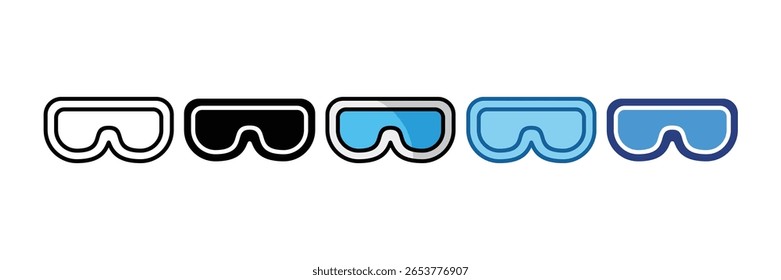 Elemento del icono de las gafas de seguridad para el diseño