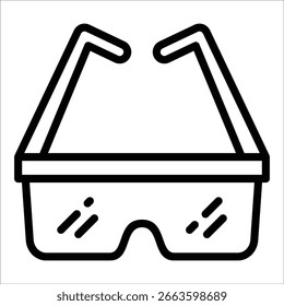 Elemento del icono de las gafas de seguridad para el diseño