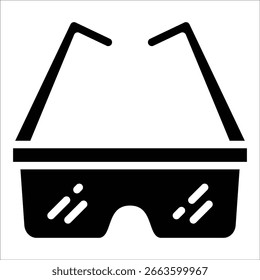 Elemento del icono de las gafas de seguridad para el diseño