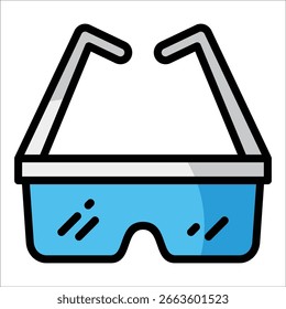 Elemento del icono de las gafas de seguridad para el diseño
