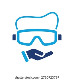 Gafas de seguridad Icon Ilustración vectorial mixta
