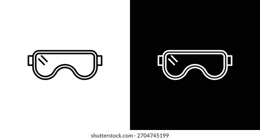 Gafas de seguridad icono pixel perfecto. Símbolo de contorno. Dibujo lineal simple.