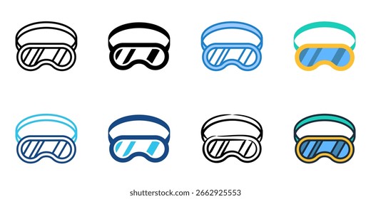 Sicherheitsbrille Symbol Set mehrere Stil Sammlung 
