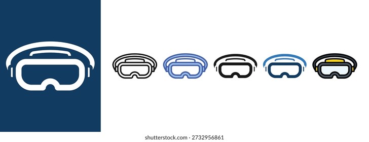 Gafas de seguridad   Conjunto de iconos colección de estilo múltiple

         

