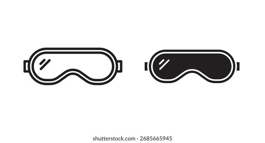 Icono de gafas de seguridad símbolo de Vector simple