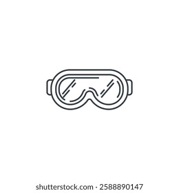 Safety Goggles icon symbol vector illustration isolated on white background