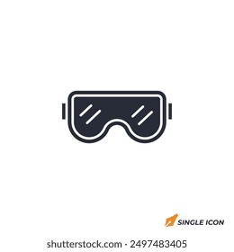 Safety goggles icon vector illustration. Safety goggles symbol isolated on white background