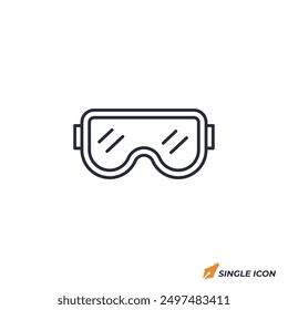 Safety goggles icon vector illustration. Safety goggles symbol isolated on white background