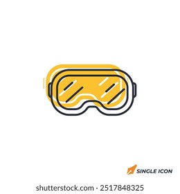 safety goggles icon vector illustration. safety goggles symbol isolated on white background