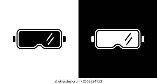 Gráficos escalables del Vector del icono de las gafas de seguridad