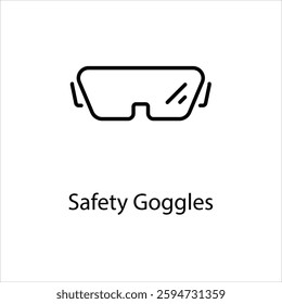Safety Goggles icon in vector stock illustration