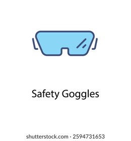 Safety Goggles icon in vector stock illustration