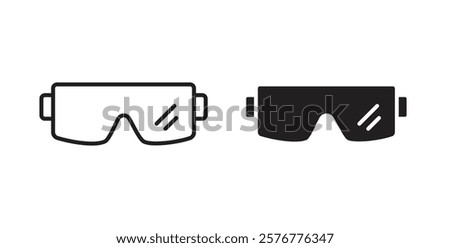 Safety goggles icons pack for ui designs