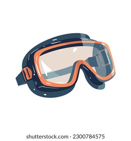 safety goggles illustration over white