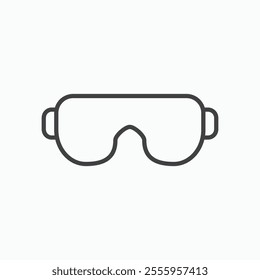 Safety goggles isolated icon. vector illustration.