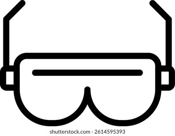 Safety Goggles Line Vector Icon Design