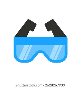 Schutzbrille einfache flache Symbolgrafik