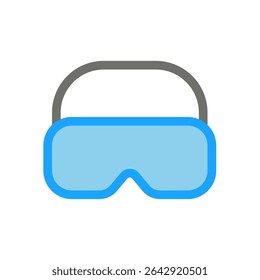 Schutzbrille einfache flache Symbolgrafik