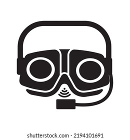 Safety goggles swimming protection icon | Black Vector illustration |