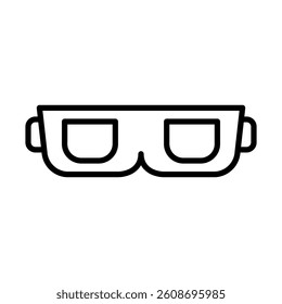 Safety Goggles Vector Line Icon Design