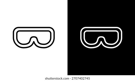 Gafas de seguridad de diseño de conjunto de iconos blancos