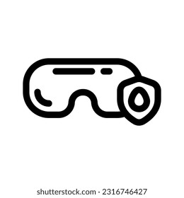 Safety Googles Icon Vector Symbol Design Illustration