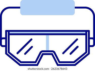 Safety googles Line vector Icon Design